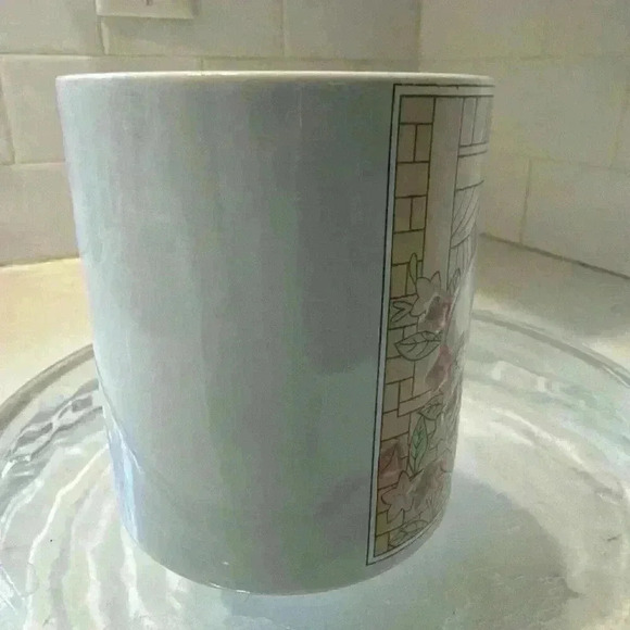 VTG Otagiri Japan White Cat In Window Raised Embossed Curtis Swann Coffee Mug - Picture 6 of 12